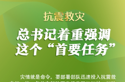 抗震救灾 总书记着重强调这个“首要任务”