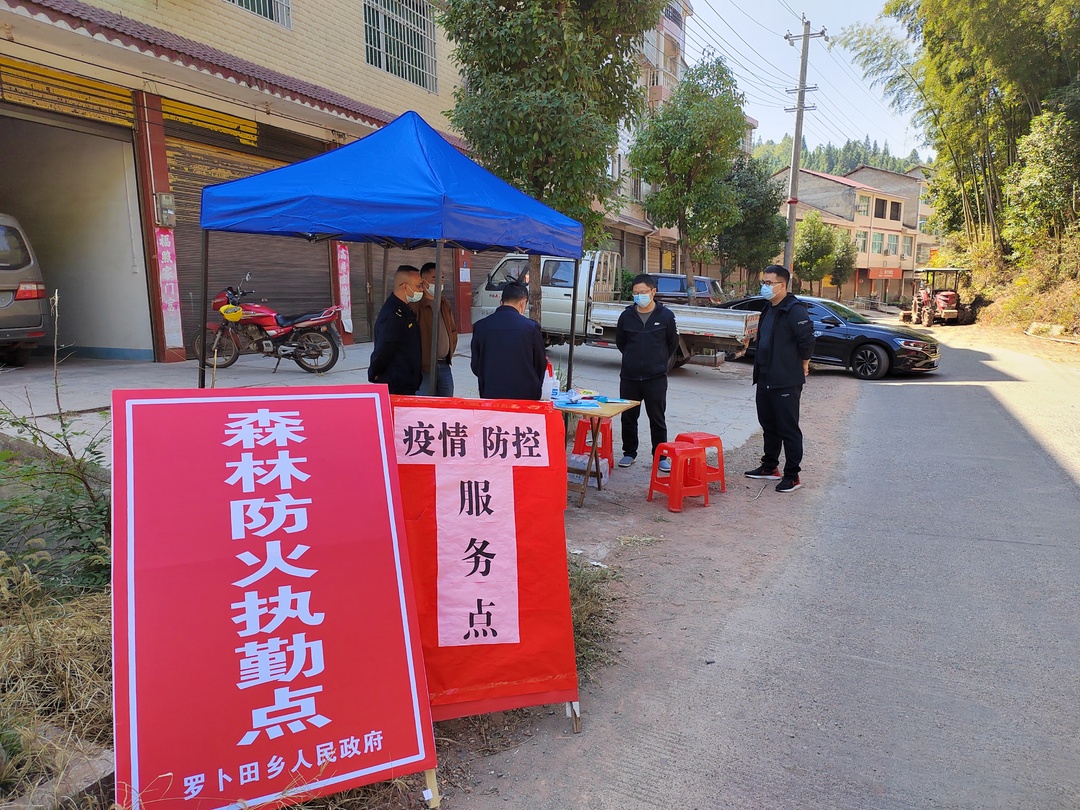唐江鲤赴罗卜田乡督导检查森林防火、疫情防控工作