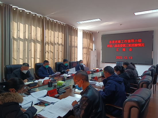 县委巡察工作领导小组第六次会议 听取巡察工作情况汇报