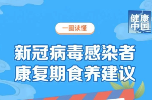 收藏！新冠病毒感染者康复期食养建议【科学防疫小贴士】