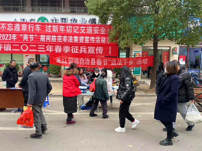 芷江司法局新店坪司法所开展春节暨大学生“送法下乡”法治宣传活动