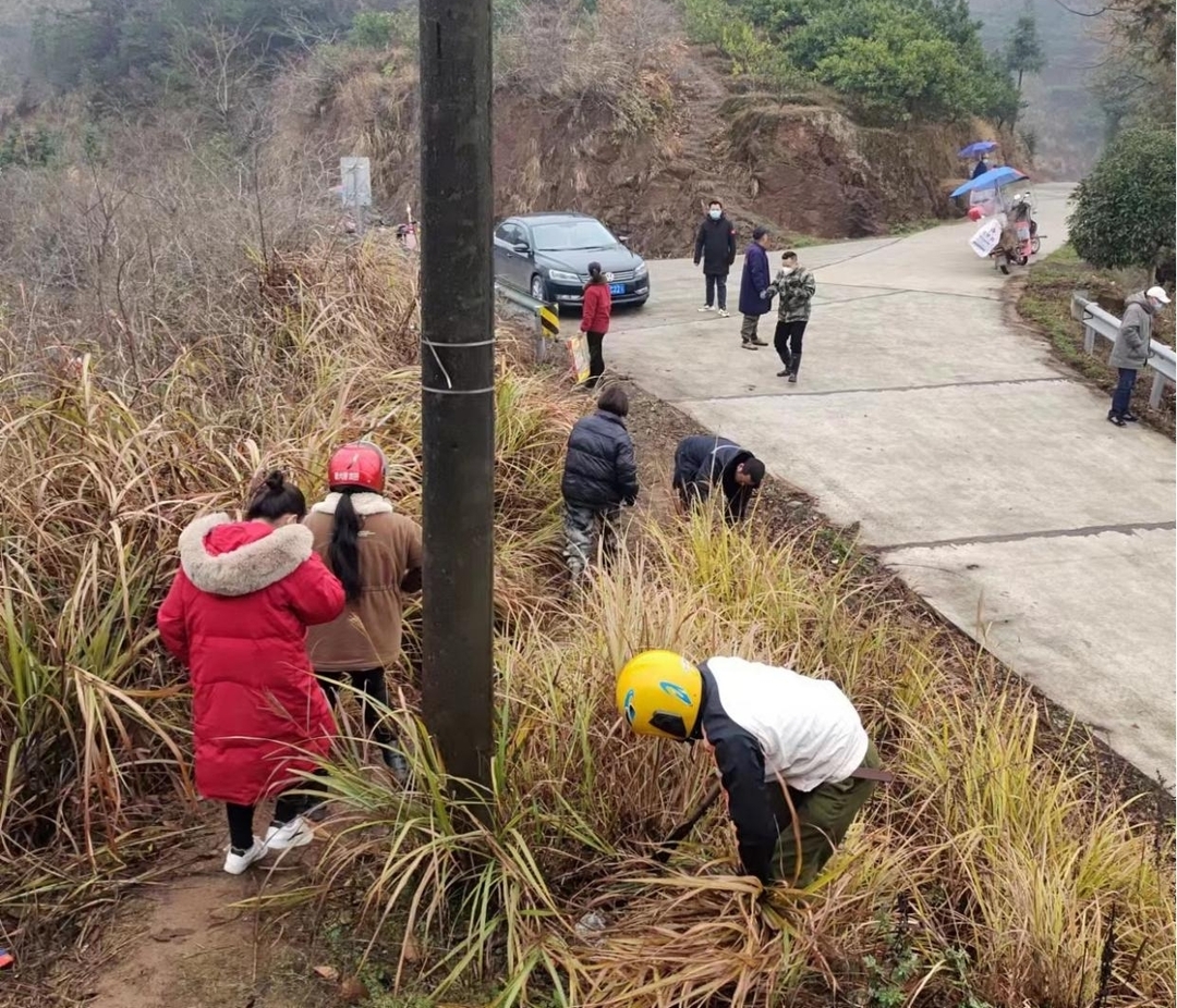 罗卜田乡开展农村人居环境卫生整治活动