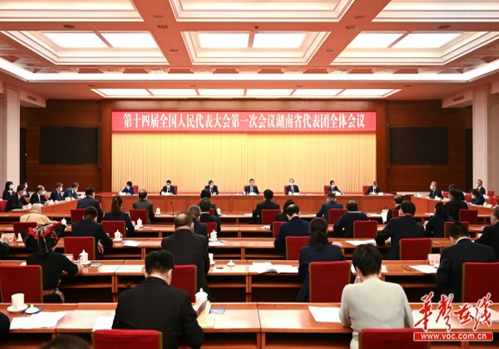 湖南代表团举行第二次全体会议