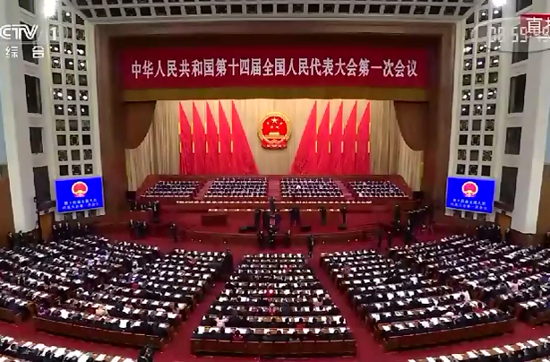 十四届全国人大一次会议开幕 习近平等党和国家领导人出席开幕会