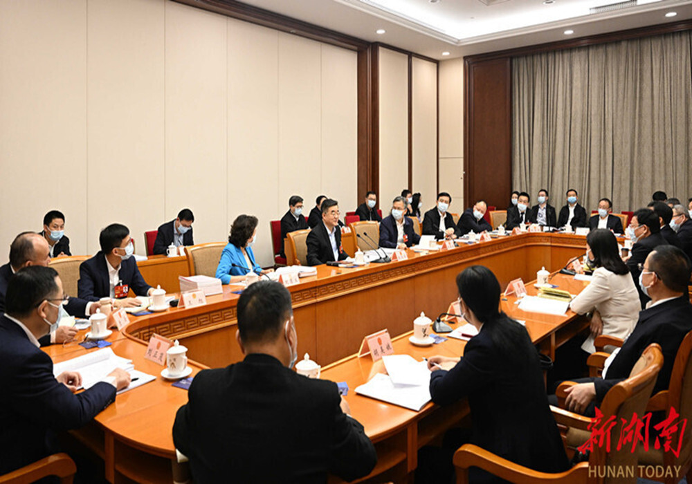 湖南代表团举行分组会议