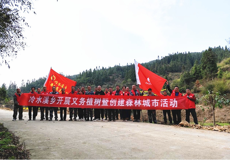 冷水溪乡：不负好春光 植树添绿忙