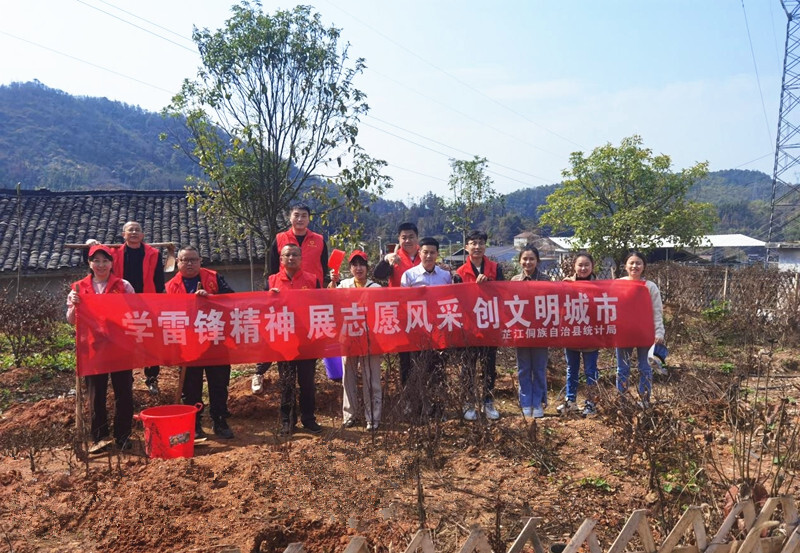 学雷锋 树新风丨芷江统计局在驻点村开展植树活动