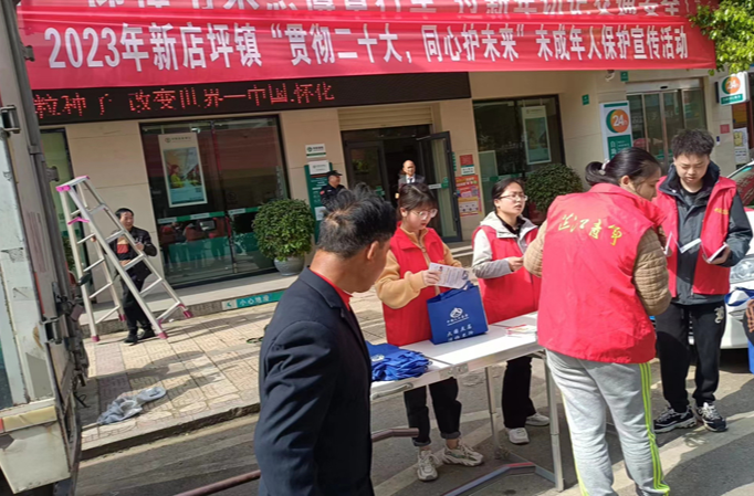 新店坪镇团委积极开展未成年人保护宣传