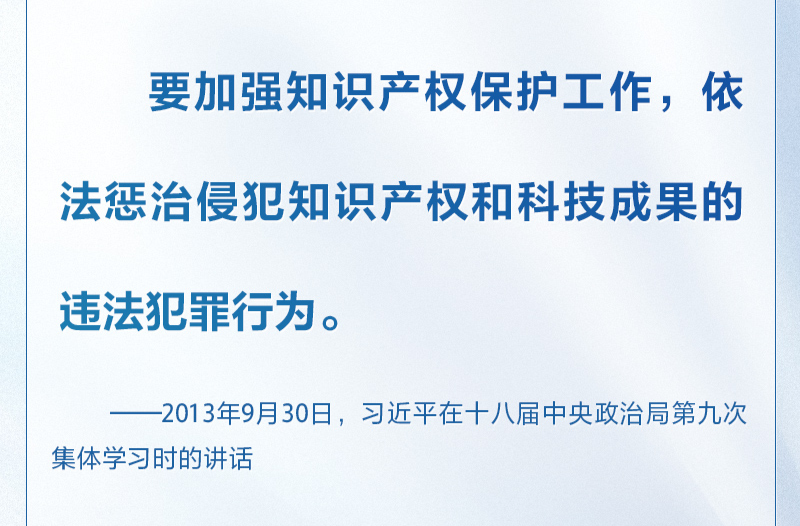 引导中国知识产权发展 习近平这样论述