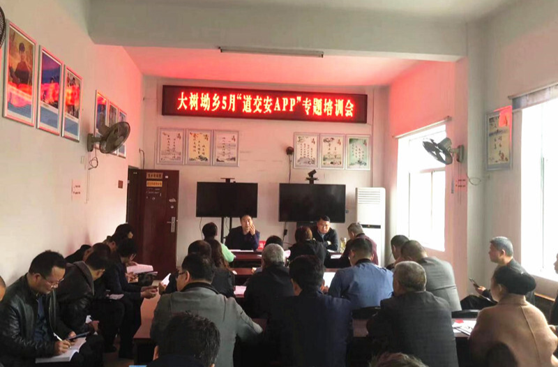 打好安全生产翻身仗丨大树坳乡集中开展第三次“道交安”APP业务培训会
