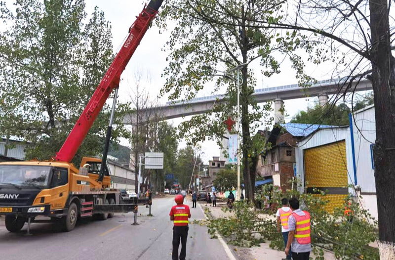 芷江公路建设养护中心：修树清淤保畅通