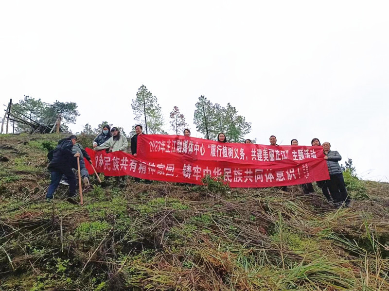 芷江融媒体中心开展“履行植树义务 共建美丽芷江”主题植树活动