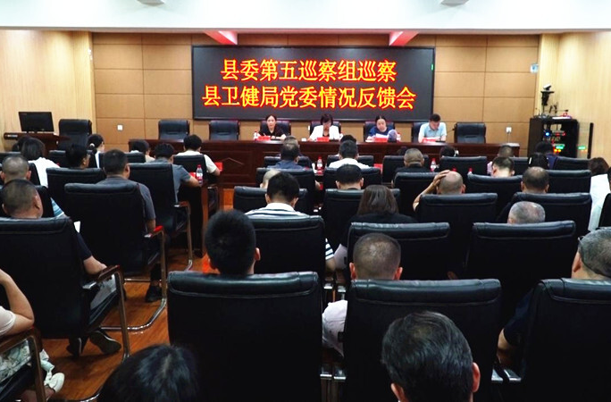 县委第五巡察组向县卫生健康局党委反馈巡察情况