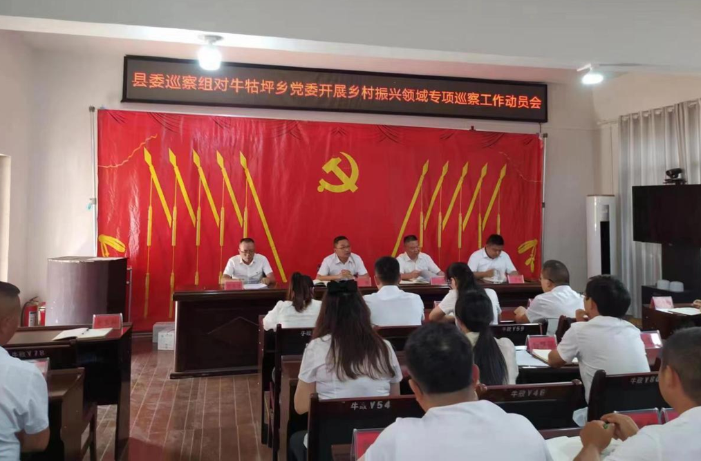县委第一巡察组对牛牯坪乡党委开展乡村振兴专项巡察工作动员会召开