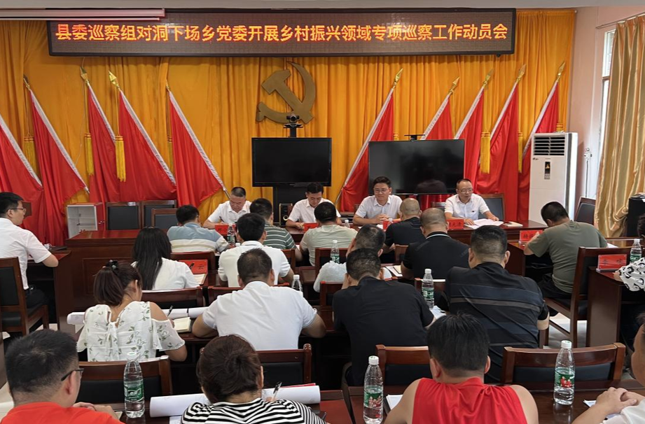 县委第一巡察组对洞下场乡党委开展乡村振兴专项巡察工作动员会召开