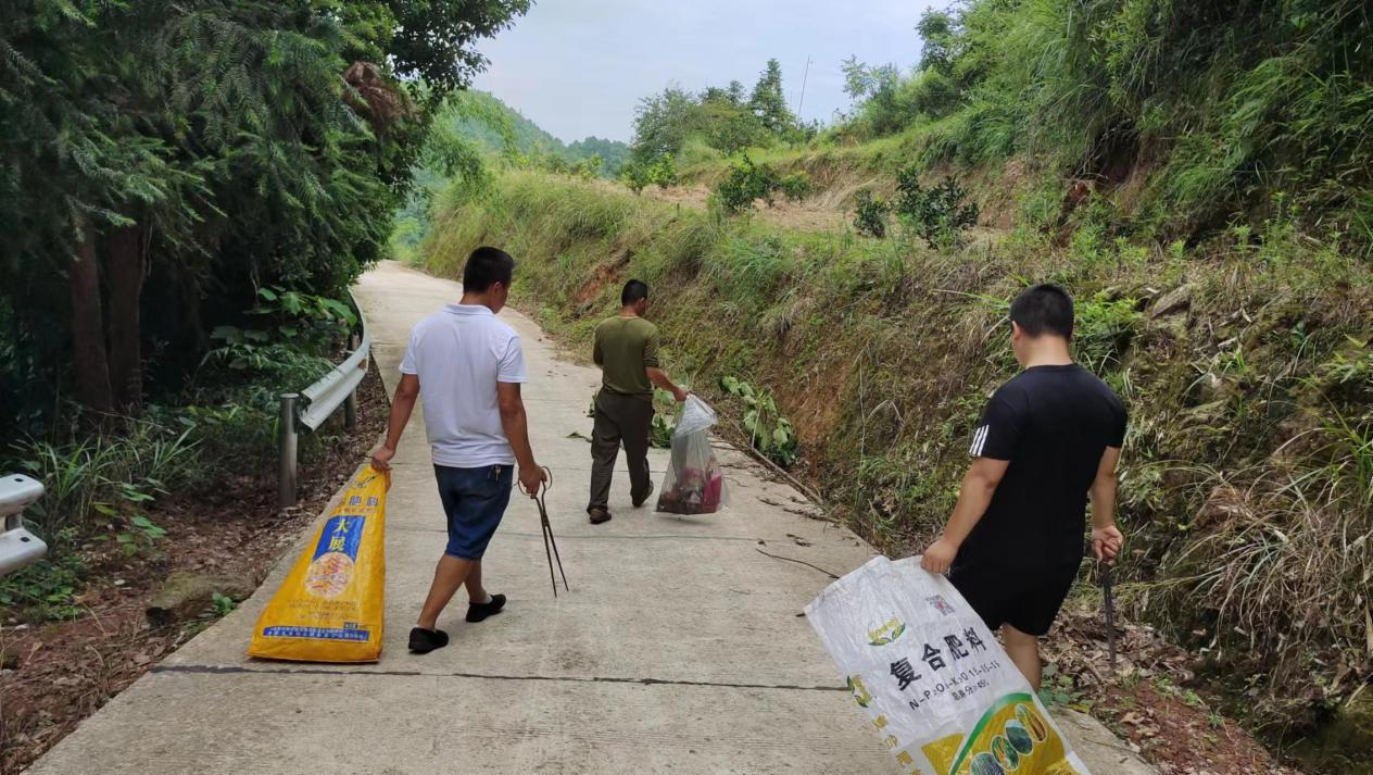 罗卜田乡：清理道路两侧杂草 确保道路安全