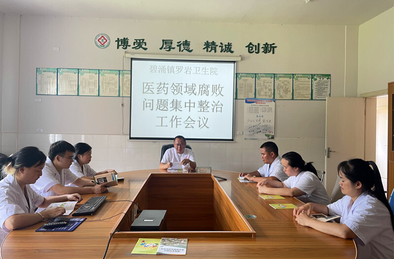 清廉芷江建设丨罗岩卫生院召开医药领域腐败问题集中整治工作会议