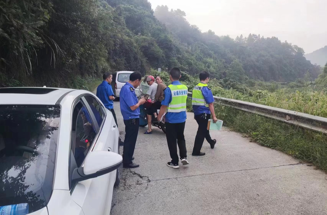 打好安全生产翻身仗丨大树坳乡开展道路交通安全劝导宣传和执法行动