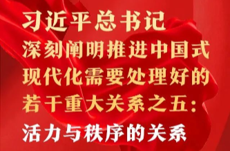 习近平总书记深刻阐明推进中国式现代化需要处理好的若干重大关系之五：活力与秩序的关系