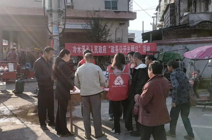 冷水溪乡开展“政务公开”集中宣传活动
