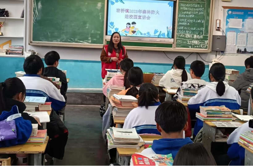 岩桥镇：安全宣传校园行 上好“平安”教育课