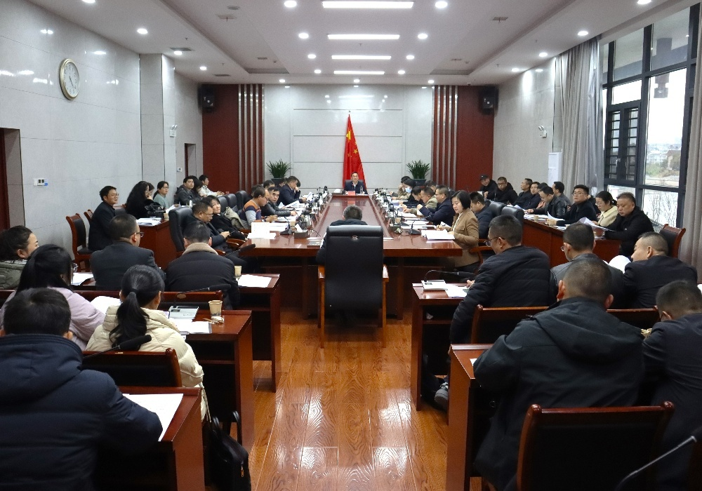 九届县人民政府2023年第十三次常务会议召开 梁元和主持