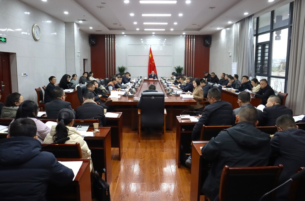 九届县人民政府2023年第十三次常务会议召开 梁元和主持