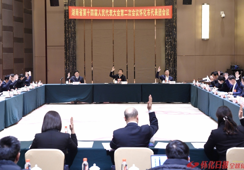 连线省两会｜怀化市代表团举行第二次全体会议