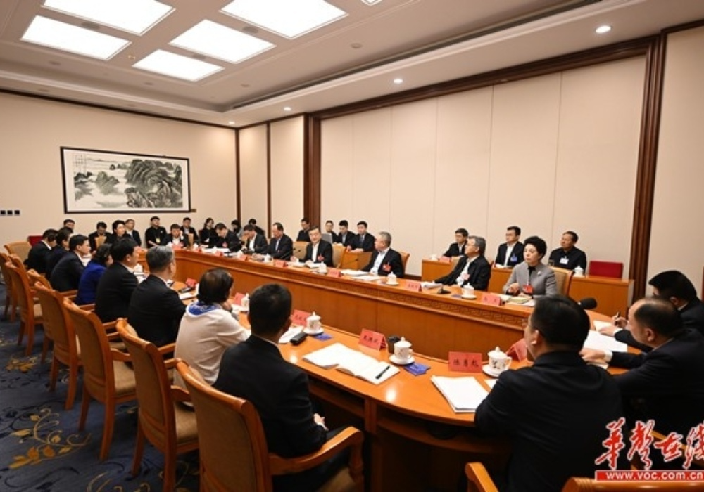 湖南代表团举行分组会议 审议全国人大常委会工作报告
