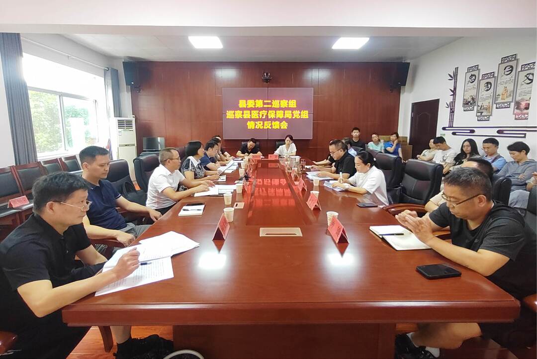 县委第二巡察组巡察县医疗保障局党组反馈会召开
