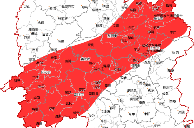 湖南省气象台06月30日16时发布暴雨红色预警