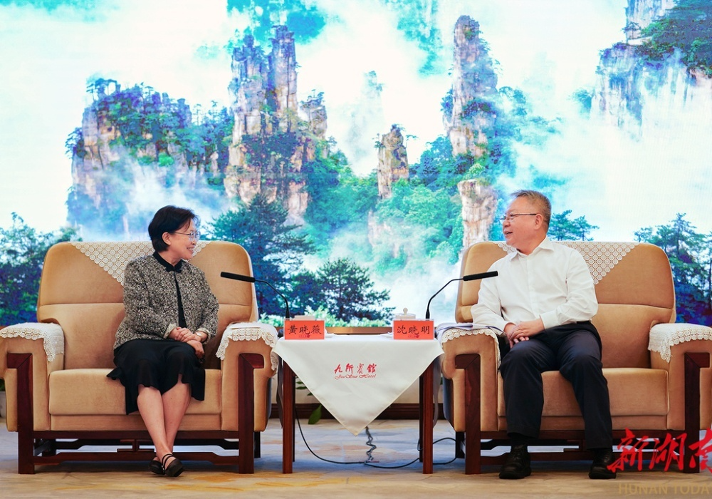 沈晓明与黄晓薇一行会谈