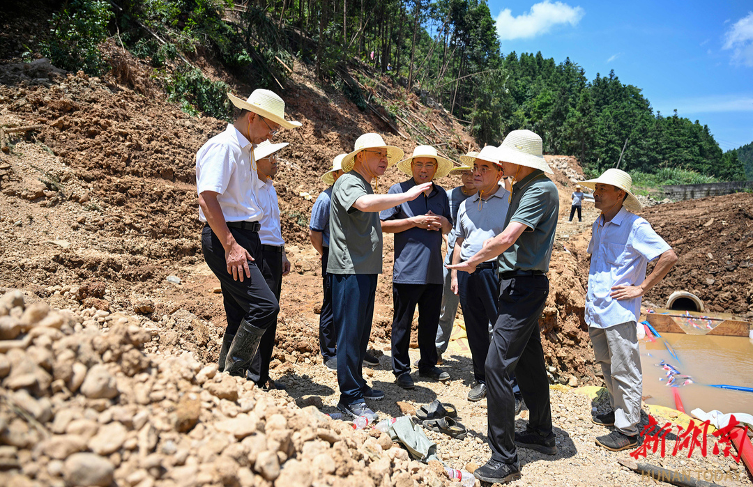 沈晓明赴岳阳市平江县督导九峰水库大坝渗漏险情处置工作