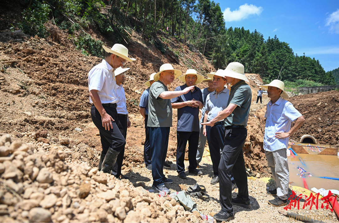 沈晓明赴岳阳市平江县督导九峰水库大坝渗漏险情处置工作