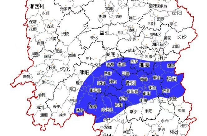 湖南连续三日发布暴雨蓝色预警