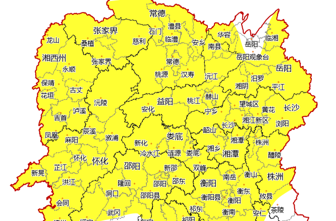 局部地区将达37℃以上，湖南发布高温黄色预警