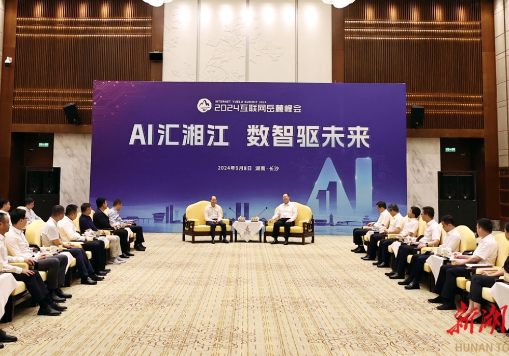 毛伟明与出席2024互联网岳麓峰会嘉宾代表座谈