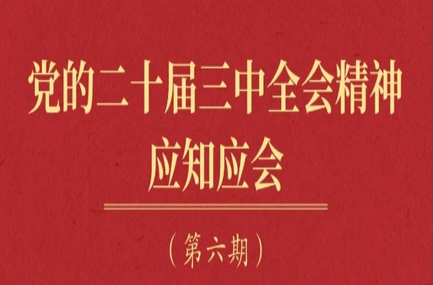 党的二十届三中全会精神应知应会（6）
