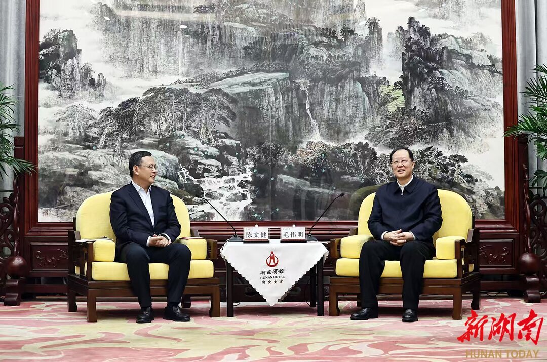 省政府与中国中铁举行工作会谈 毛伟明陈文健出席