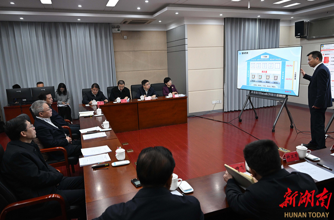 沈晓明调研湖南党政智慧办公平台建设情况