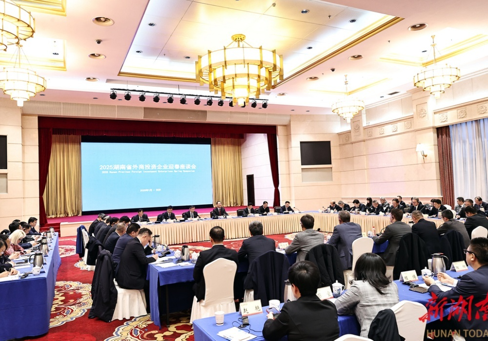毛伟明与在湘外商代表举行迎春座谈