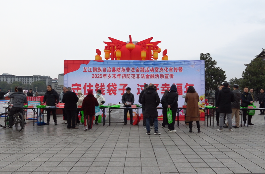 芷江举行防范非法金融活动常态化宣传暨2025年岁末年初防范非法金融活动宣传