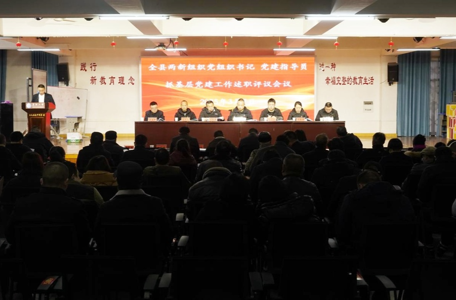 全县两新组织党组织书记、党建指导员抓基层党建工作述职评议会议召开