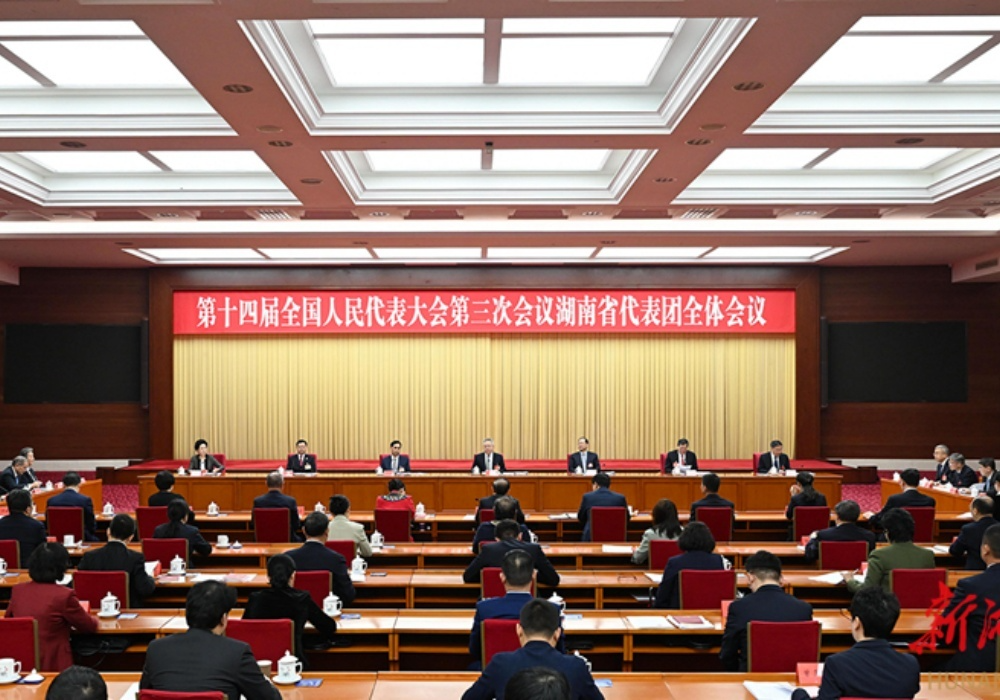 湖南代表团举行第四次全体会议和分组会议