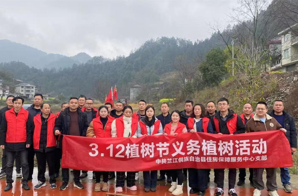 芷江住房保障服务中心：义务植树添新绿 助力乡村焕生机