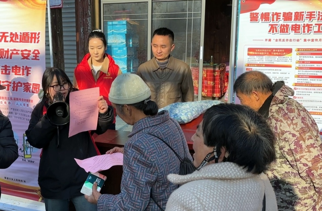 梨溪口乡开展防范电信诈骗集中宣传活动
