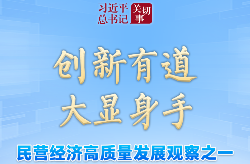 习近平总书记关切事｜创新有道，大显身手——民营经济高质量发展观察之一