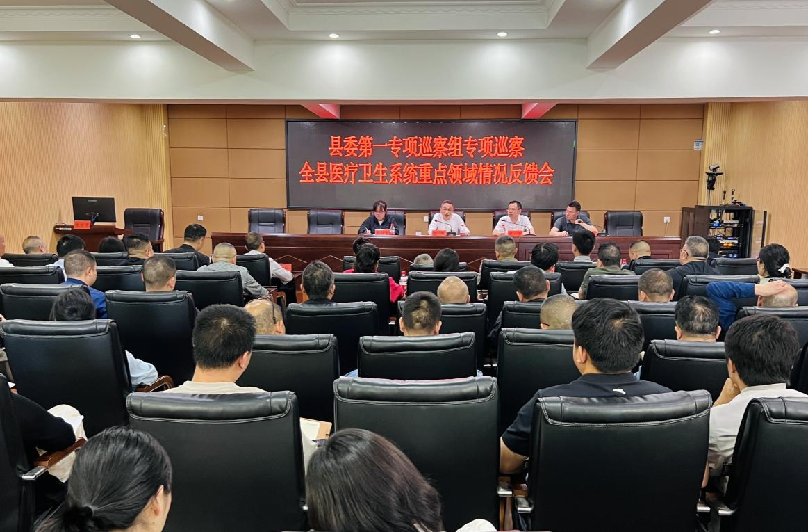 县委第一专项巡察组专项巡察全县医疗卫生系统重点领域情况反馈会召开