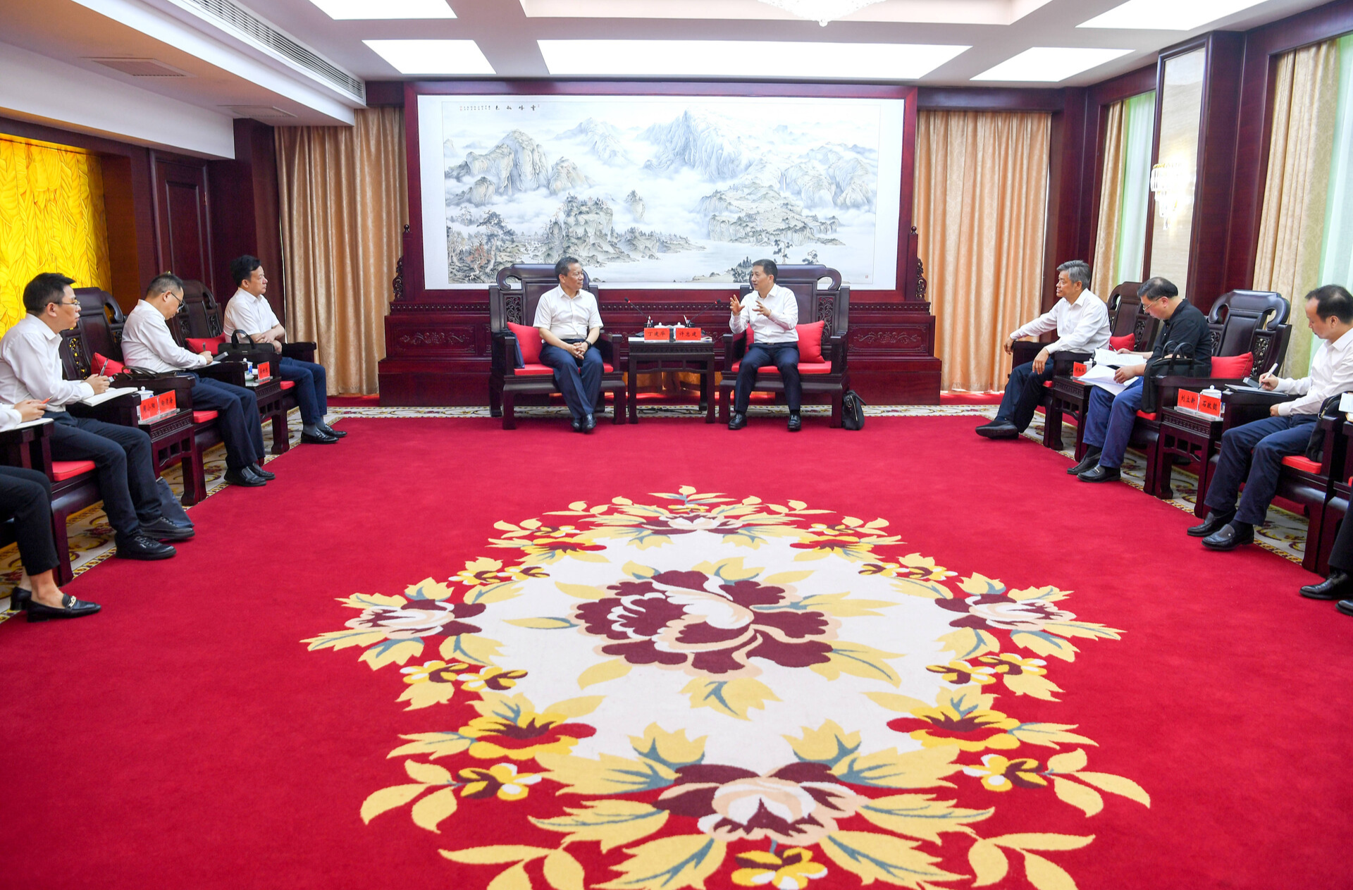 许忠建会见丁建华一行
