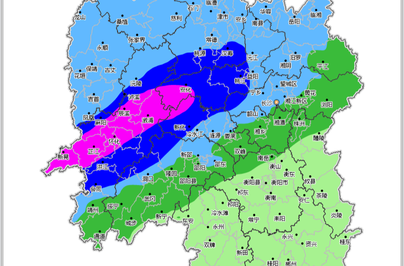 湖南气象发布：降温！特大暴雨！9级雷暴大风！